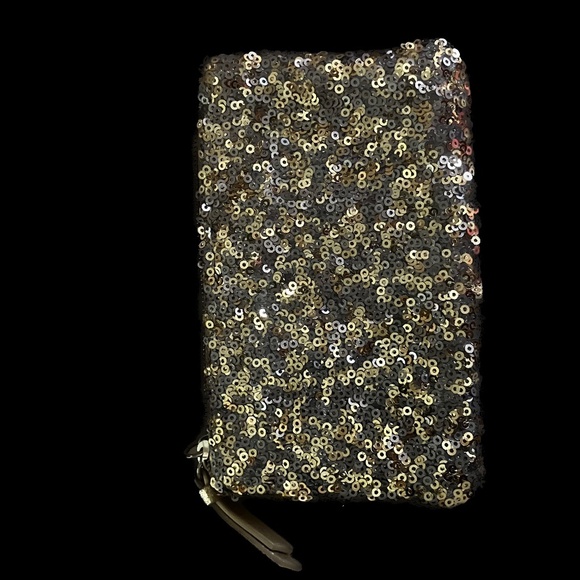 Loft Gold Beaded Sequin Envelope Purse - OS - Picture 1 of 11